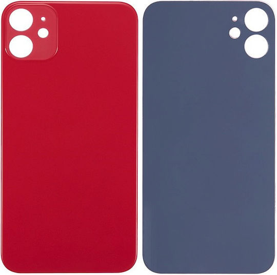 Apple Iphone 11 Back Glass Enlarged Camera Frame Red Compatible