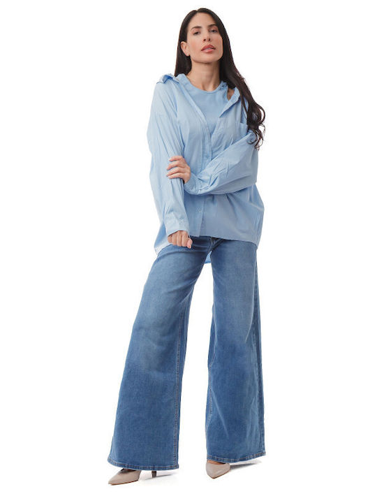 Silia D Long Sleeve Women's Shirt Light Blue