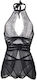 Adore Me Schwarzes Chemise Thong