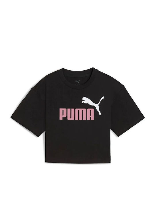 PUMA Tricou Pentru Copii Negru Logo Tee