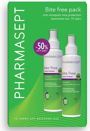 Pharmasept Bite Free Set with Odorless Insect Repellent Lotion in Spray Suitable for Children