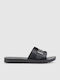 Damen Flache Sandalen Schwarz