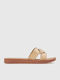 Damen Flache Sandalen Beigen