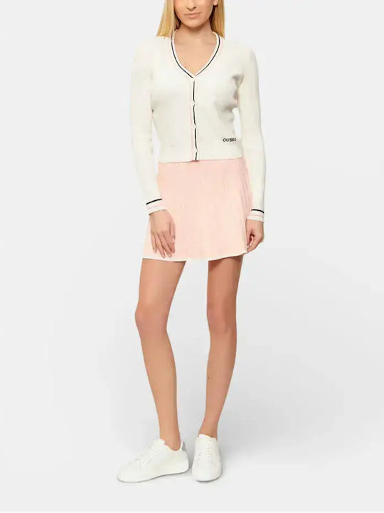 Guess Gestrickte Damen Strickjacke Beige