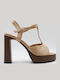 Damen Sandalen Braun