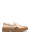 Torhill Leather Women's Boat Shoes in Beige Colour