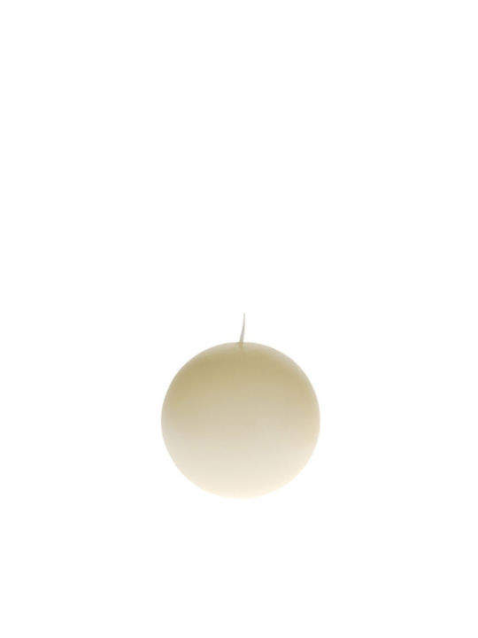 Iliadis Decorative Ball Candle Beige 10cm 2 Pieces 36977