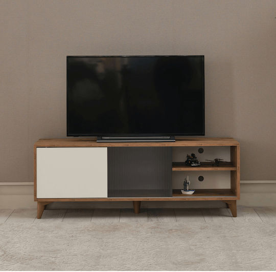 SteweHome Καρυδί TV-Ständer Mit Schiebetür 140x40x35cm