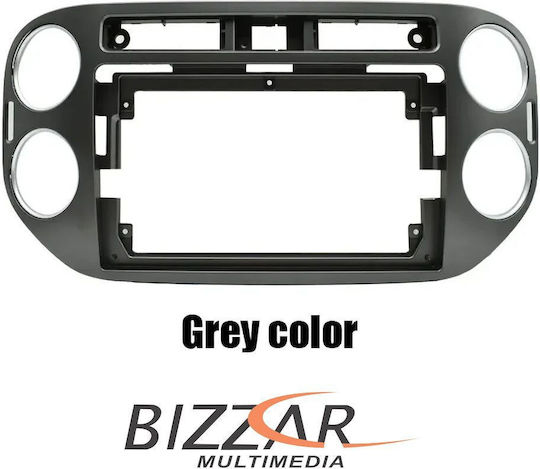F-ct-vw0083g Car Stereo Frame Kit Wiring & Canbus Box for Volkswagen Tiguan & Golf Plus 9 Inch Grey