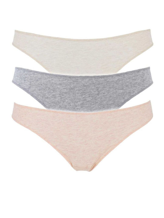 Cotonella Γυναικεία String 3Pack Πολύχρωμα