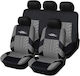 Car Seat Covers Design 16007 Grey Black Set 9 Pieces Oem