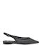 Suede Γυναικείες Μπαλαρίνες Slingback σε Μαύρο Χρώμα