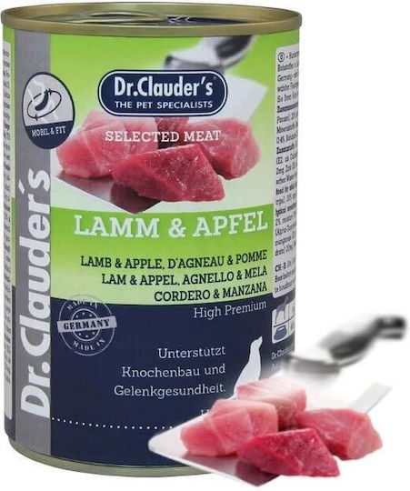 Dr.Clauders Dr.Clauder’s Nasses Hundefutter in Dose mit Lamm 400gr