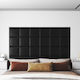 vidaXL Wall Bed Headboard 12 Pcs 30 x 30 cm Bla...