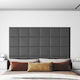 vidaXL Wall Bed Headboard 12 Pcs 30 x 30 cm Gre...