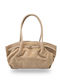 Δερμάτινη Γυναικεία Τσάντα Χειρός / Ώμου Light Taupe