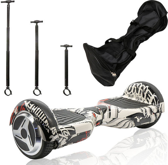 Smart Balance Wheel 6,5" Graffiti Pirates Hoverboard με 20km/h Max Ταχύτητα και 20km Αυτονομία Πολύχρωμο με Κάθισμα