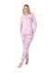 Pijamangel Set De Pijamale Dama De Iarnă Roz