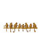 Kare Design Wandhalterung Metall 8 Haken Braune 72x31x5,5cm