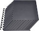 Vevor Gymnastikmatten Puzzle Schwarz 61x61x1.4cm 24 Stück
