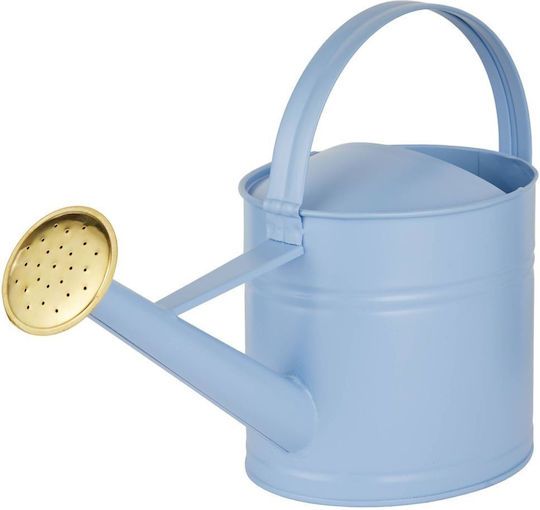 Zinc Watering Can 1.5l Light Blue Depth 35cm X Width 14cm X Height 25cm