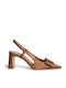 Обувки на Ток с Среден Ток Кафяви