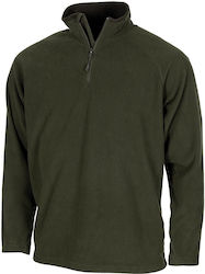 Μακρυμάνικη Μπλούζα Κολλάρο Troyer Mfh Microfleece 200γρμ/μ² Λαδί Od