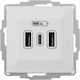 Încărcător Usb Vestra 2xa+c Alb 3808-10