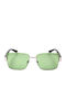 Polaroid Unisex Sunglasses with Silver Frame and Green Lens PLD6120/S KTU/54