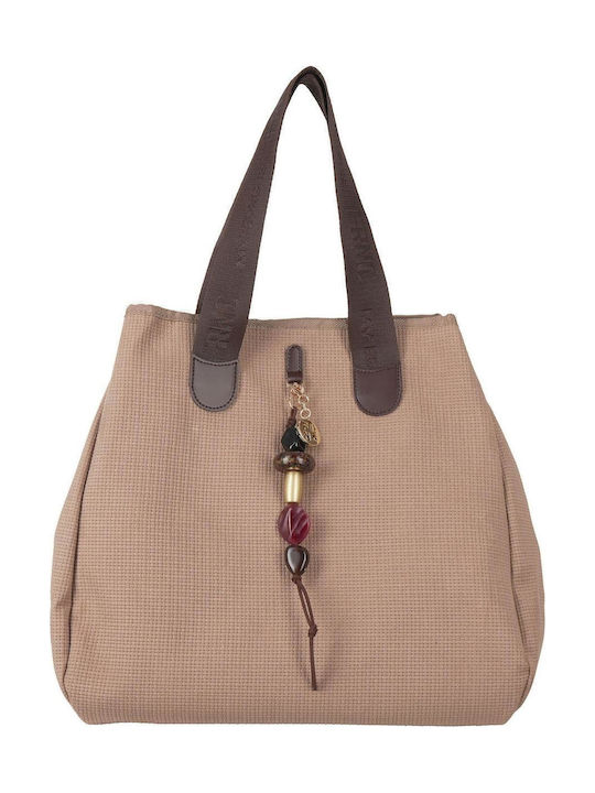 FRNC Fabric Women's Shoulder Bag Beige