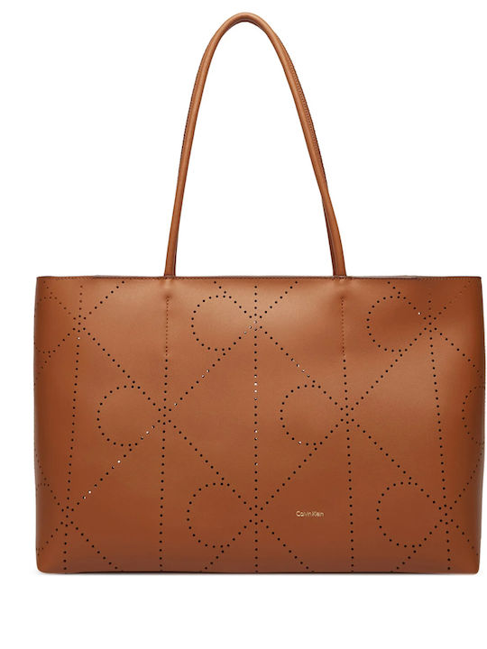 Calvin Klein Monogram Γυναικεία Tote Τσάντα Δερμάτινη Calvin Klein Monogram Γυναικεία Tote Τσάντα Δερμάτινη