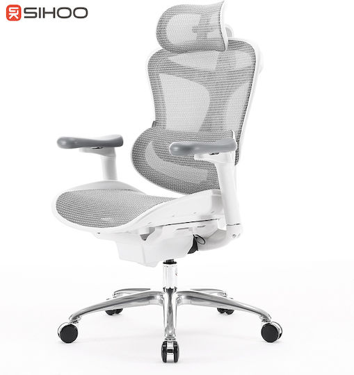 Sihoo Doro C300 Bürostuhl mit Einstellbaren Armen Off Weiß