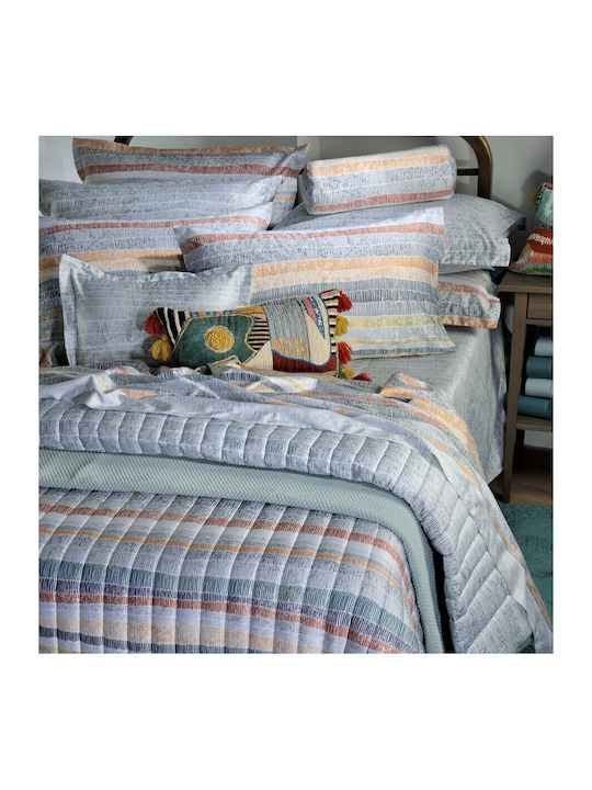 Down Town Home Down Town Home Cotton Satin Duvet Cover Set 170x240cm Single with Pillowcase Nomad Orange