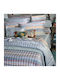 Down Town Home Down Town Home Cotton Satin Duvet Cover Set 170x240cm Single with Pillowcase Nomad Orange