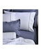 Down Town Home Set Duvet Cover Cotton Satin 170x240cm Single with Pillowcase Pin Stripe S883 Pin Stripe Blue