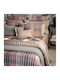 Down Town Home Set Duvet Cover Cotton Satin 170x240cm Single with Pillowcase Brady S865 Brown
