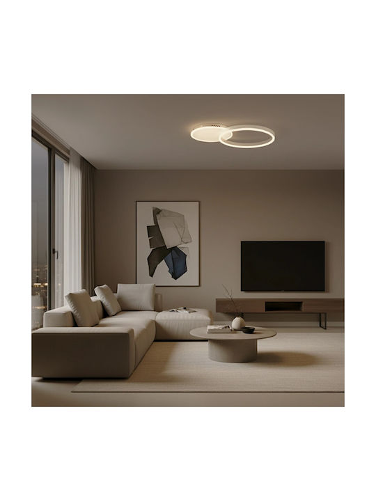 Globo Lighting Πλαφονιέρα Οροφής 60εκ. Λευκή με Ενσωματωμένο LED