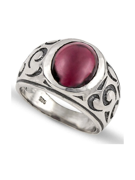 Hillas Men's Ring with Stones Silver