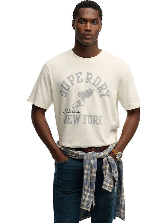 Superdry Ath Tricou Sport Alb