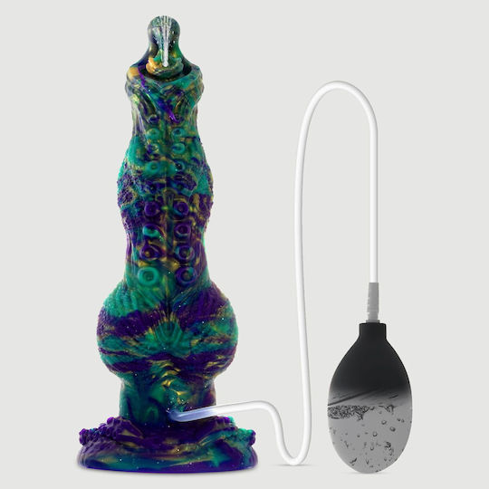 Realistisches Dildo mit Ejakulierende Farbe Grün