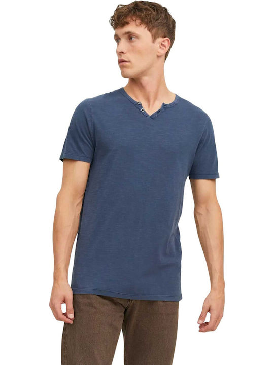 Jack & Jones Neck T-shirt Navy Μπλε