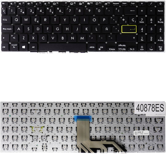 Spanish Laptop Keyboard Asus Vivobook 15 S533 X513 M513 M5600ia S15 S533ua S533ea M513u M513ua M513ia X513ea X513ep X513eq 90nb0sg4-r31fr0 ES Without Frame Black Code 40878es