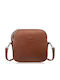 Leder Damen Schultertasche Silber