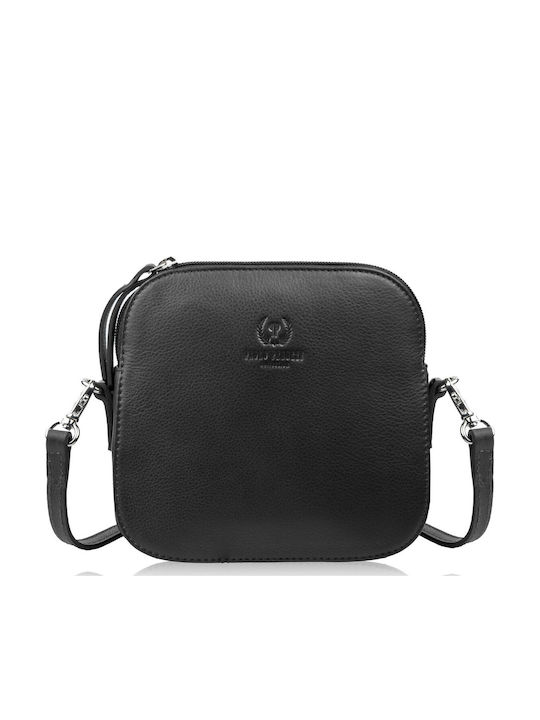 Paolo Peruzzi Leather Women's Shoulder Bag Black