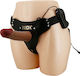 Dildo Realistc Strap On Extensie Penis Cu Văi Proeminente Detasabil Fără BPA Rezistent La Apă Stimulare Plăceri Unice Ușor De Curățat Telecomandă Inclusă 17.5 X 4.3 Cm Nude Maro