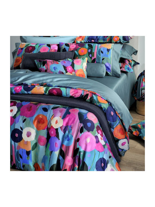 Down Town Home Louis Bed Sheets Set Single 175x255cm Green 3 Pieces
