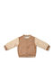Kinder-Strickjacke Braun Taupe