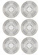 Hermia Shallow Porcelain Multicolour Plate Diameter 27cm 6 Pieces