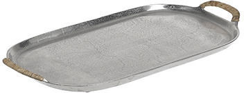 Inart Dekorative Tablett Metallisch 50x20x5cm
