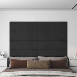 vidaXL Fabric Bed Headboard Black 90cm